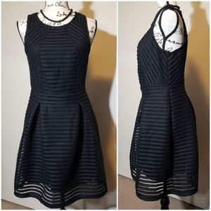 MOSSIMO Black Sleeveless Pleated Bottom Dress sz M